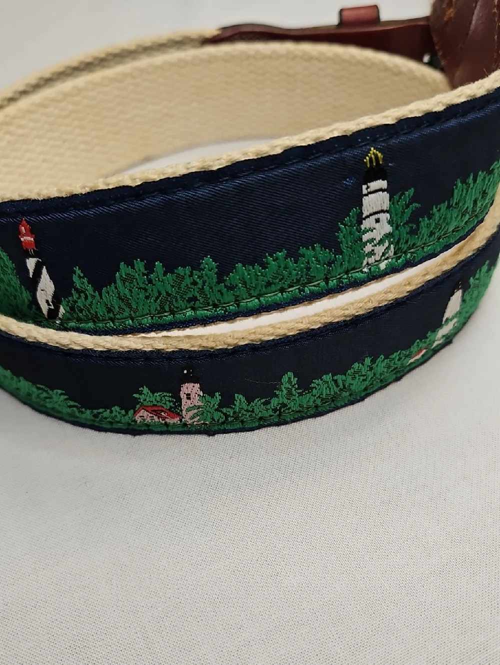 Leatherman Mens Navy  Lighthouse Belt, Size 38